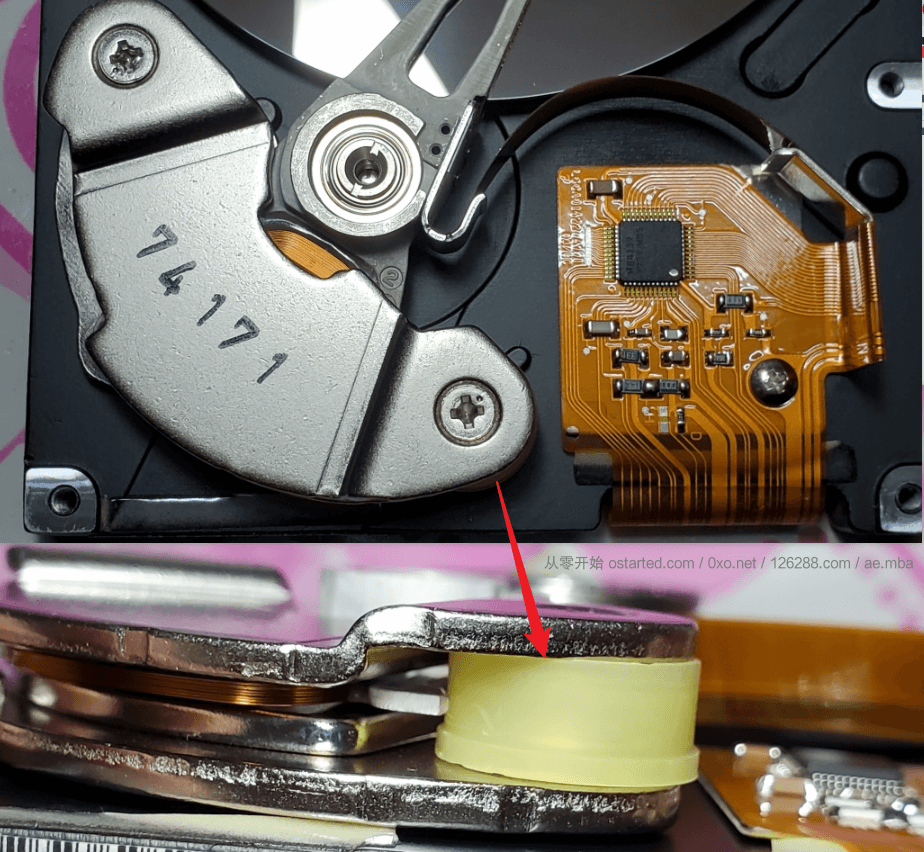 1996 年日本富士通 1.28GB 硬盘拆解 拆机 - 第7张图片