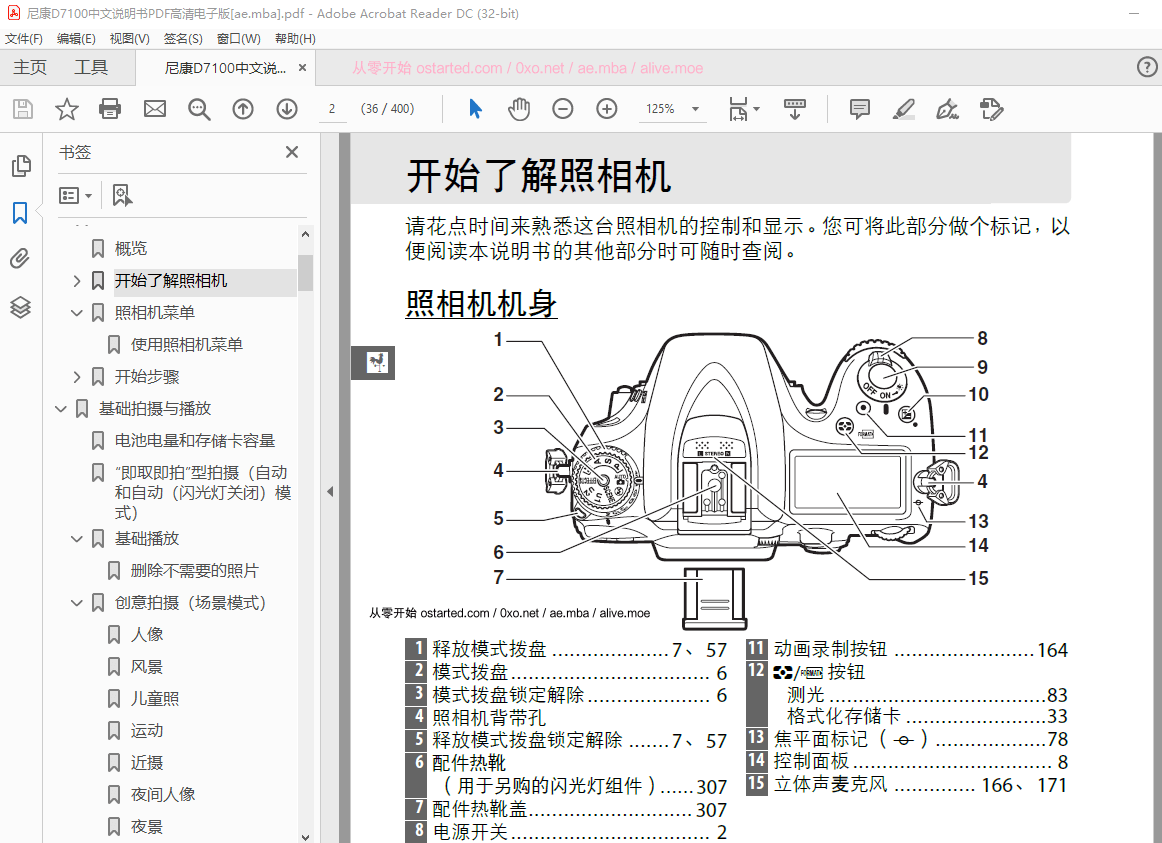 尼康 D7100 中文使用说明书 高清 PDF 版免费下载 - 第2张图片