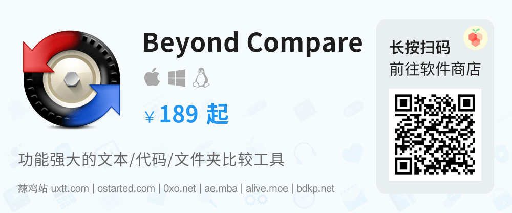 Beyond Compare 文件对比神器 中文专业绿色版 文本/代码/文件夹对比工具 - 第11张图片